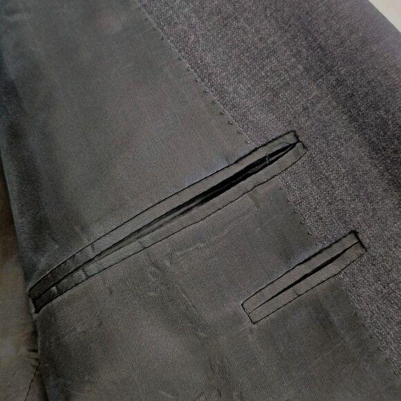 Canali Blazer Mens 42R Gray 100% Wool Made in Italy 2 Button Double Vent 4260 - Picture 16 of 16